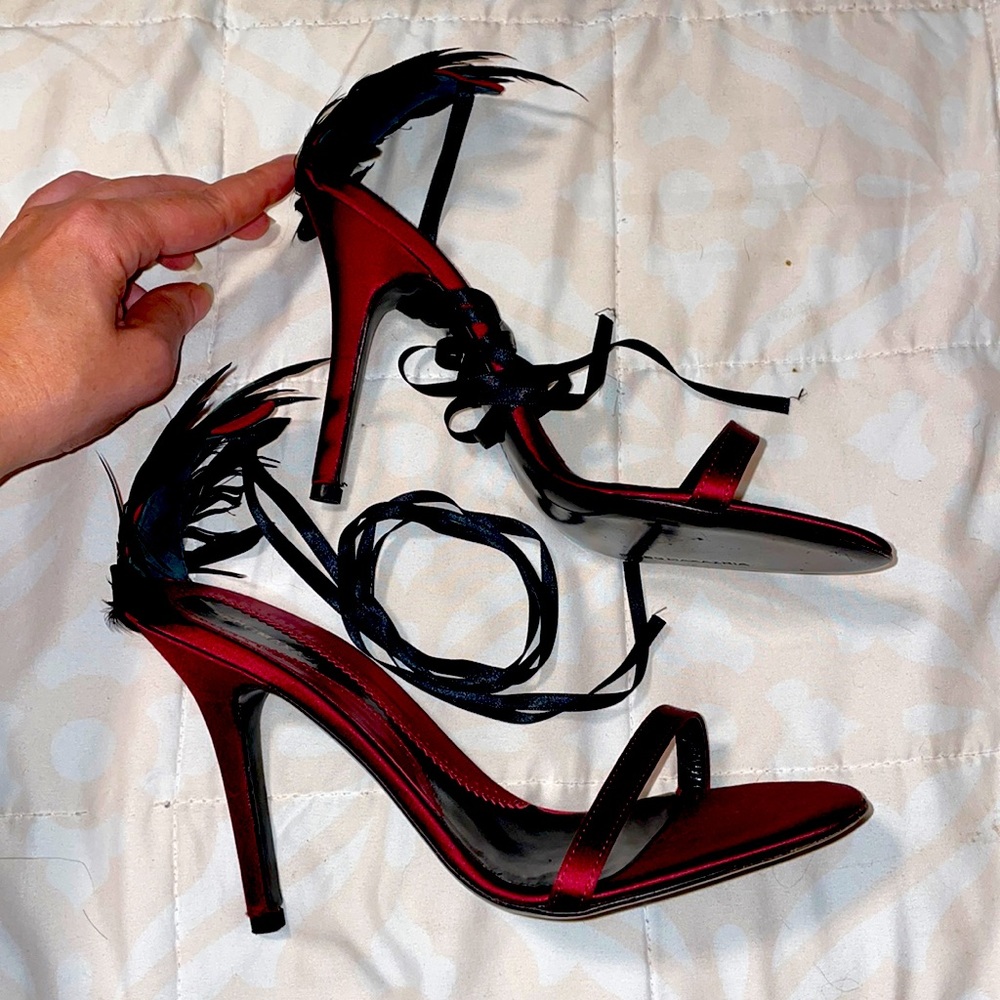 Max Azria Feather Heels